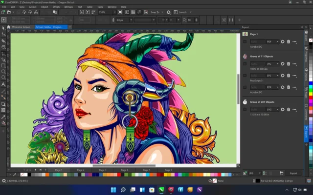 coreldraw march 2022 multi asset export