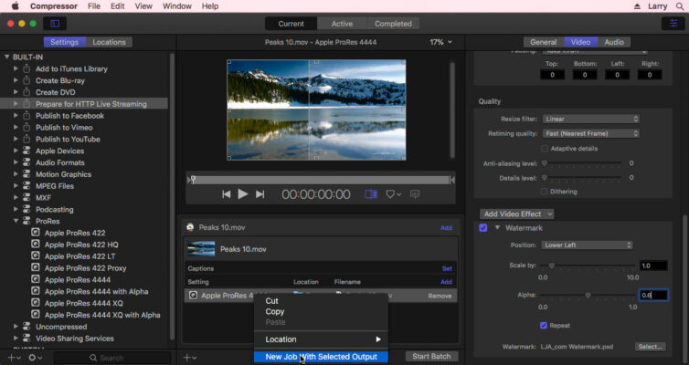Compressor 4.5 – Transcodes media files into a variety of formats For MAC 3 Web255 image