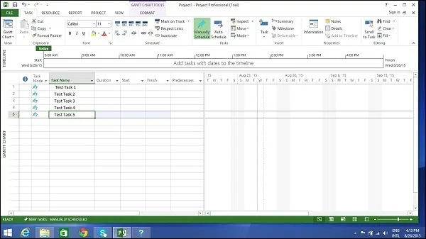 Project Professional 2013 Product CD Key 3 enter task