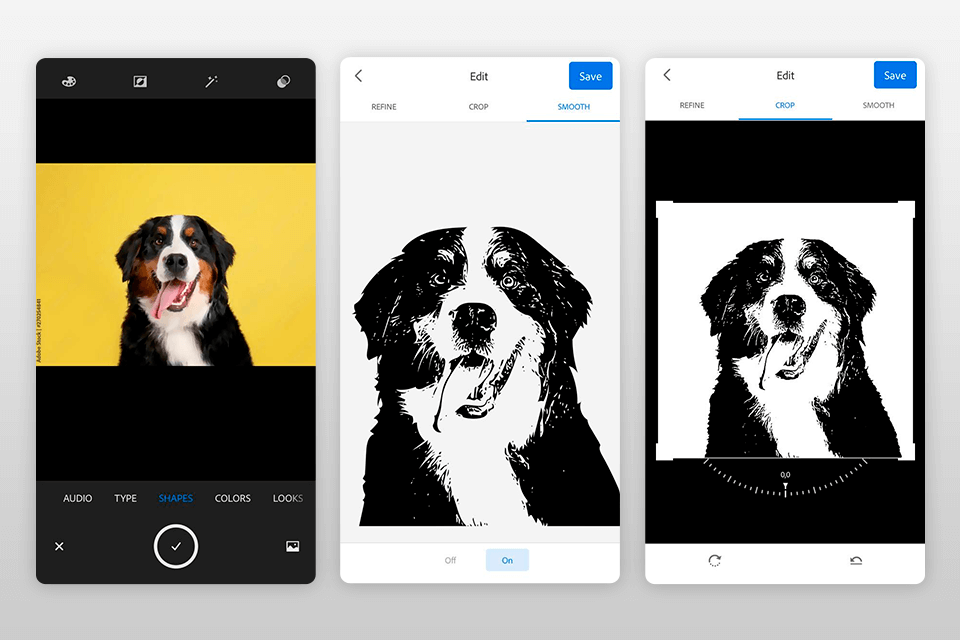use adobe capture shapes tab